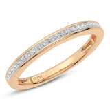 Photo of Trissa 1 1/2 CT. T.W. Diamond Princess Solitaire Bridal Set 14K Rose Gold [BT5022RL]