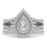 Photo of Sheba 2 ct tw. Lab Grown Diamond Round Solitaire Bridal Set 950 Platinum [BR5885P-M060]