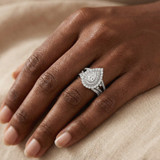 Photo of Sheba 2 ct tw. Lab Grown Diamond Round Solitaire Bridal Set 950 Platinum [BR5885P-M060]