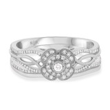 Photo of Dolley 3/8 Carat T.W. Diamond Fancy Cluster Bridal Set 10K White Gold [BR205W-C000]