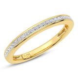 Photo of Trissa 1 1/2 Carat T.W. Diamond Princess Solitaire Bridal Set 14K Yellow Gold [BT5022YL]