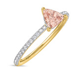 Photo of Fawn 1 3/8 Carat T.W. Morganite and Diamond Matching Bridal Ring Set 14K Yellow Gold [BT5048YE-C000]
