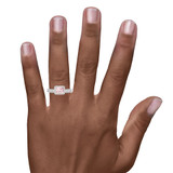 Photo of Madden 2 5/8 CT. T.W. Morganite and Diamond Matching Bridal Ring Set 14K White Gold [BR5049W-C000] [HT-3]