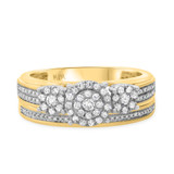 Photo of Shelby 3/4 CT. T.W. Diamond Fancy Cluster Bridal Set 10K Yellow Gold [BR433Y-C000]