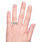 Photo of Shelby 3/4 CT. T.W. Diamond Fancy Cluster Bridal Set 10K Yellow Gold [BR433Y-C000] [HT]