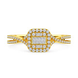 Photo of Margot 3/4 CT. T.W. Diamond Fancy Cluster Bridal Set 14K Yellow Gold [BT493YE-C000]