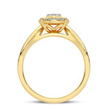 Photo of Eames 3/8 CT. T.W. Diamond Round Cluster Bridal Set 10K Yellow Gold [BT209YE-C000]