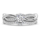 Photo of Aziel 1 3/8 ct tw. Lab Grown Round Solitaire Bridal Set P95T Platinum Gold [BR5874P-L070]