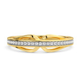 Photo of Eames 3/8 Carat T.W. Diamond Round Cluster Bridal Set 14K Yellow Gold [BT209YL]