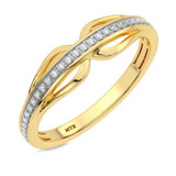 Photo of Eames 3/8 Carat T.W. Diamond Round Cluster Bridal Set 14K Yellow Gold [BT209YL]