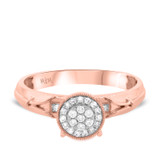 Photo of Nora 1/4 CT. T.W. Diamond Round Cluster Bridal Set 14K Rose Gold [BT210RE-C000]