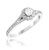 Photo of Tessa 3/8 ct tw. Diamond Round Cluster Engagement Ring 10K White Gold [BT496WE-C000]