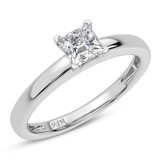 Photo of Trissa 1 ct tw. Diamond Princess Solitaire Engagement Ring 14K White Gold [BT5022WE-H095]