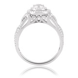 Photo of Charlotte 7/8 ct tw. Diamond Round Cluster Engagement Ring 14K White Gold [BT473WE-C000]