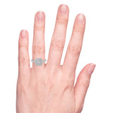 Photo of Lizzie 1 ct tw. Lab Grown Diamond Round Solitaire Engagement Ring 14K White Gold [BT5601WE-C000] [HT]