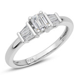 Photo of Javan 7/8 ct tw. Diamond Emerald Solitaire Engagement Ring 14K White Gold [BT5007WE-E070]
