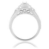 Photo of Evangeline 1/2 ct tw. Diamond Princess Cluster Engagement Ring 14K White Gold [BT491WE-C000]