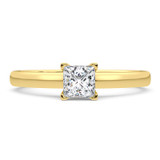 Photo of Trissa 1 ct tw. Diamond Princess Solitaire Engagement Ring 14K Yellow Gold [BT5022YE-H095]