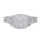 Photo of Sadie 1 ct tw. Diamond Princess Solitaire Engagement Ring 14K White Gold [BT477WE-P029]