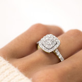 Photo of Lizzie 1 ct tw. Lab Grown Diamond Round Solitaire Engagement Ring 14K Yellow Gold [BT5601YE-C000]