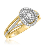 Photo of Chloe 1/2 ct tw. Diamond Oval Cluster Engagement Ring 10K Yellow Gold [BT490YE-C000]