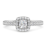 Photo of Dmitri 1 1/2 ct tw. Diamond Cushion Solitaire Engagement Ring 14K White Gold [BT5020WE-U070]