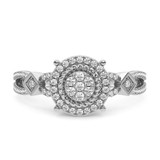 Photo of Gage 1/3 ct tw. Diamond Round Cluster Engagement Ring 10K White Gold [BT207WE-C000]