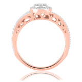 Photo of Astrid 3/4 ct tw. Diamond Round Cluster Engagement Ring 14K Rose Gold [BT492RE-C000]