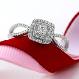 Photo of Shamir 3/4 ct tw. Diamond Princess Solitaire Engagement Ring 14K White Gold [BT202WE-P023]