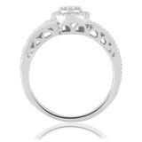 Photo of Astrid 3/4 ct tw. Diamond Round Cluster Engagement Ring 14K White Gold [BT492WE-C000]
