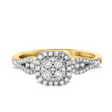 Photo of Morgan 2/3 ct tw. Diamond Cushion Cluster Engagement Ring 10K Yellow Gold [BT431YE-C000]
