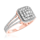 Photo of Kai 3/4 ct tw. Diamond Fancy Cluster Engagement Ring 14K Rose Gold [BT483RE-C000]