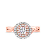 Photo of Barlas 1/2 ct tw. Lab Grown Diamond Round Solitaire Engagement Ring 10K Rose Gold [BT5862RE-C000]