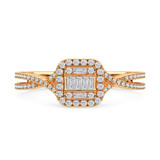 Photo of Margot 1/2 ct tw. Diamond Fancy Cluster Engagement Ring 14K Rose Gold [BT493RE-C000]