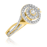 Photo of Opheila 1/2 ct tw. Diamond Oval Cluster Engagement Ring 14K Yellow Gold [BT475YE-C000]