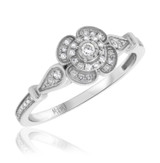Photo of Hurst 1/4 ct tw. Diamond Fancy Cluster Engagement Ring 14K White Gold [BT203WE-C000]