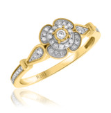 Photo of Hurst 1/4 ct tw. Diamond Fancy Cluster Engagement Ring 10K Yellow Gold [BT203YE-C000]