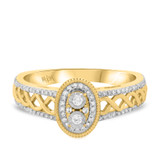 Photo of Zoey 1/3 ct tw. Diamond Oval Cluster Engagement Ring 10K Yellow Gold [BT208YE-C000]