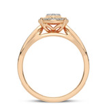 Photo of Eames 1/4 ct tw. Diamond Round Cluster Engagement Ring 14K Rose Gold [BT209RE-C000]