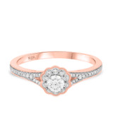 Photo of Tessa 3/8 ct tw. Diamond Round Cluster Engagement Ring 10K Rose Gold [BT496RE-C000]