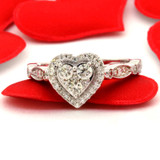 Photo of Sisu 3/4 ct tw. Lab Grown Diamond Heart Cluster Engagement Ring 10K White Gold [BT5863WE-C000]