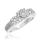 Photo of Shelby 2/3 ct tw. Diamond Fancy Cluster Engagement Ring 14K White Gold [BT433WE-C000]