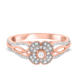 Photo of Dolley 1/3 ct tw. Diamond Fancy Cluster Engagement Ring 14K Rose Gold [BT205RE-C000]