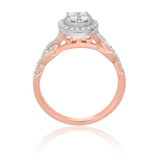 Photo of Angelina 5/8 ct tw. Diamond Round Cluster Engagement Ring 14K Rose Gold [BT434RE-C000]