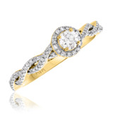 Photo of Amell 1/2 ct tw. Lab Grown Diamond Round Solitaire Engagement Ring 10K Yellow Gold [BT5864YE-C000]