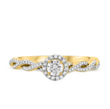 Photo of Amell 1/2 ct tw. Lab Grown Diamond Round Solitaire Engagement Ring 14K Yellow Gold [BT5864YE-C000]