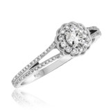 Photo of Zuberi 5/8 ct tw. Lab Grown Diamond Round Solitaire Engagement Ring 14K White Gold [BT5865WE-C000]