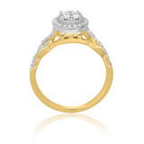 Photo of Angelina 5/8 ct tw. Diamond Round Cluster Engagement Ring 14K Yellow Gold [BT434YE-C000]