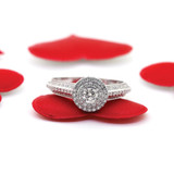 Photo of Malin 7/8 ct tw. Lab Grown Diamond Round Solitaire Engagement Ring 10K White Gold [BT5866WE-C000]