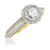Photo of Malin 7/8 ct tw. Lab Grown Diamond Round Solitaire Engagement Ring 10K Yellow Gold [BT5866YE-C000]